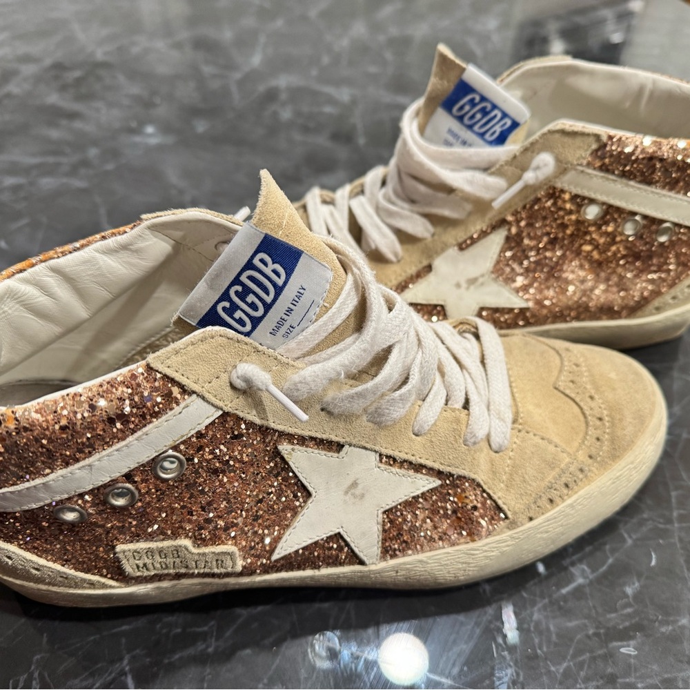 Golden Goose Mid Star Glitter Sneakers - Picture 7 of 11